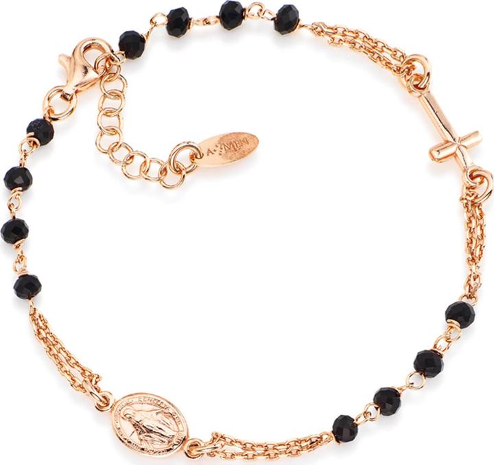 Immagine prodotto Amen Bracciale con croce rotonda del rosario (18 cm, Argento 925)