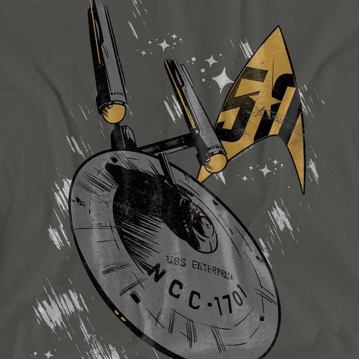 Actual product image Unisex Adult Enterprise Dash T-Shirt (L)