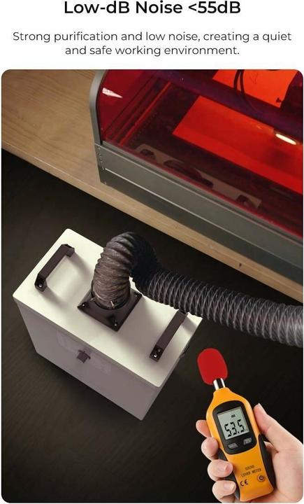 Actual product image Creality Falcon YW200 smoke extraction unit with filter (Cleaning)