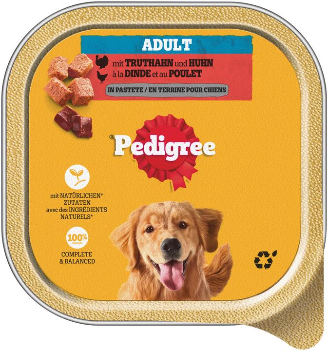 Image du produit Pedigree Adult en terrine avec de la dinde et du poulet en barquette (Adulte, 20 pcs, 6000 g)