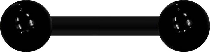 Produktbild Star Piercing Barbell schwarz mit zwei Kugeln (ohne Messing, Acryl)