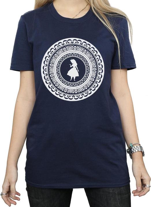Actual product image Disney Womens/Ladies Alice In Wonderland Circle Cotton Boyfriend T-Shirt (M)