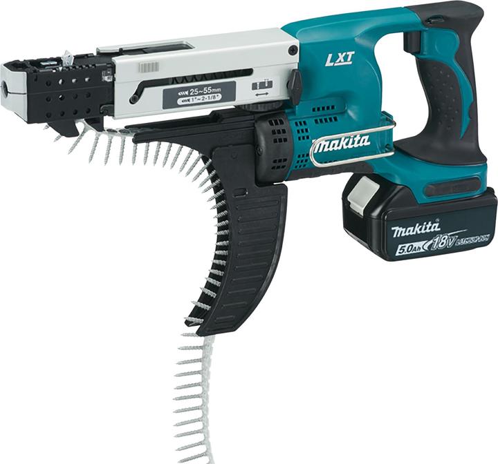 Makita 18V Akku-Magazinschrauber DFR550RTJ 2x 5.0Ah Akku (Akkubetrieb)