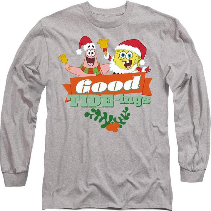 Produktbild Spongebob Squarepants Good Tideings TShirt weihnachtliches Design (L)