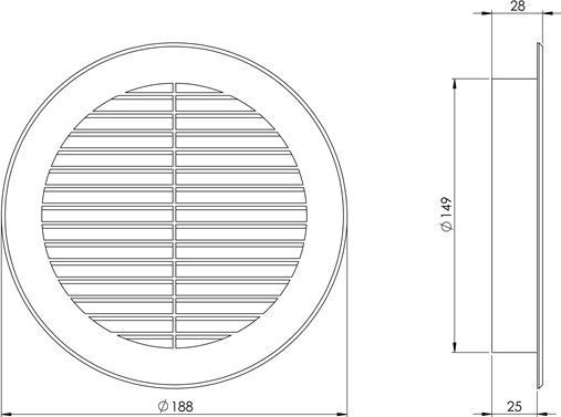 Immagine prodotto Euro3plast Griglia Di Ventilazione D150, Marrone