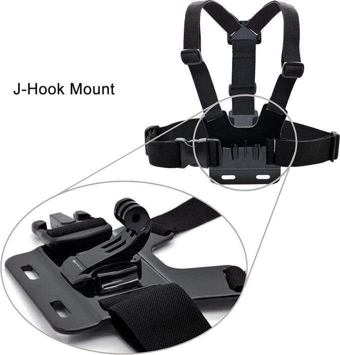 Image du produit Puluz Lot de 2 supports J Hacken avec fixation rapide (GoPro Hero 8, GoPro Hero 9, GoPro Hero 11, GoPro Hero 7, GoPro Hero 12, GoPro Hero 10, GoPro Hero 4, GoPro Hero 5)