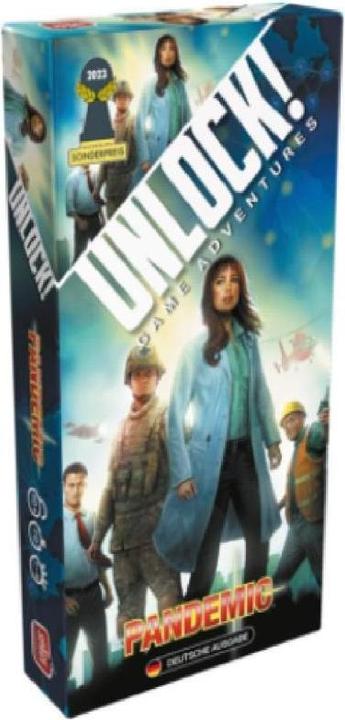 Actual product image Asmodée SCOD0086 - Unlock! Game Adventures: Pandemic (single scenario), for 1-6 players, from 10 years old (German)