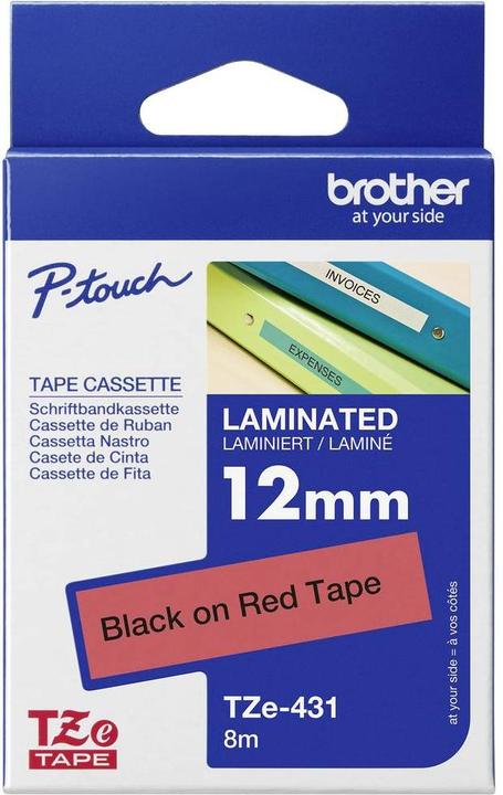 Actual product image Brother Tze-431 (1.20 cm, Red)