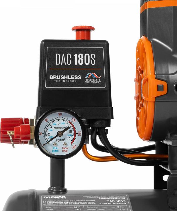 Produktbild Daewoo AIR COMPRESSOR 0.9KW 8L/DAC 180S (8 Bar, 8 l)