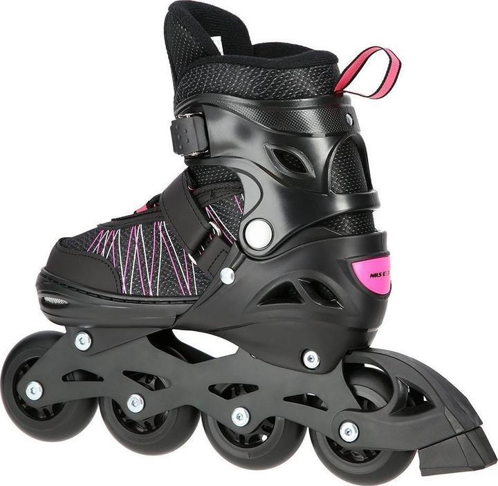 Produktbild Nils Rollschuhe/Hockey-Skates NH11912 schwarz-rosa - PU76 mm/82A (M 35-38) (37)