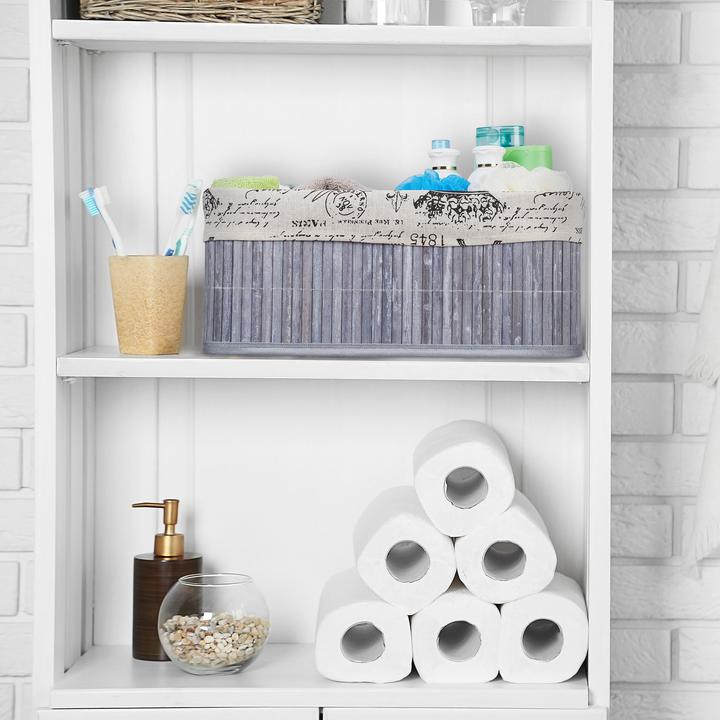 Immagine prodotto Relaxdays Cesta in bambù portaoggetti (1 x, 38 x 28,5 x 16,5 cm)