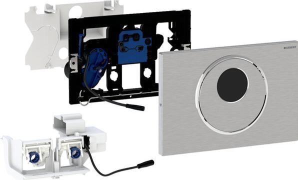 Immagine prodotto Geberit Sigma10, pannello di controllo a 2 nodi con alimentazione a batteria e controllo touch-free 24,6 x