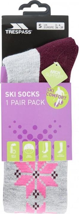 Actual product image Trespass Snowfall - Ladies Ski Socks (35.5 - 39.5)