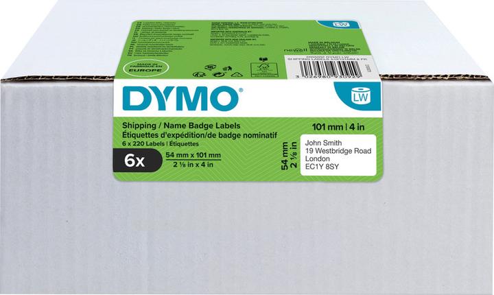 Actual product image Dymo Shipping labels 54 x 101 mm 6x 220 pcs.