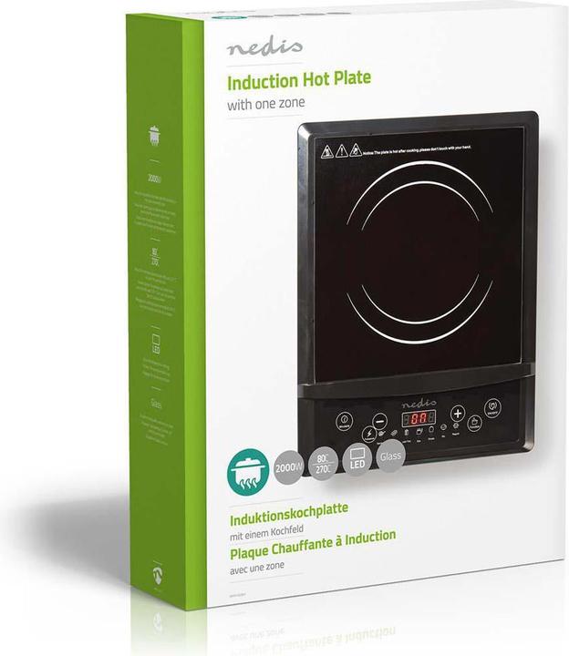 Actual product image Nedis KAIP113CBK1 - Indukční Vařič | 2 000 W | Ochrana proti přehřátí | Černá | Časovač | Funkce Tu