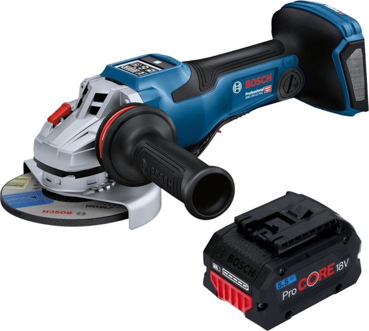 Bosch Professional Bosch GWS 18V-15 PSC Professional Akku Winkelschleifer 18 V 125 mm BITURBO Brushless + 1x ProCORE (125 mm)
