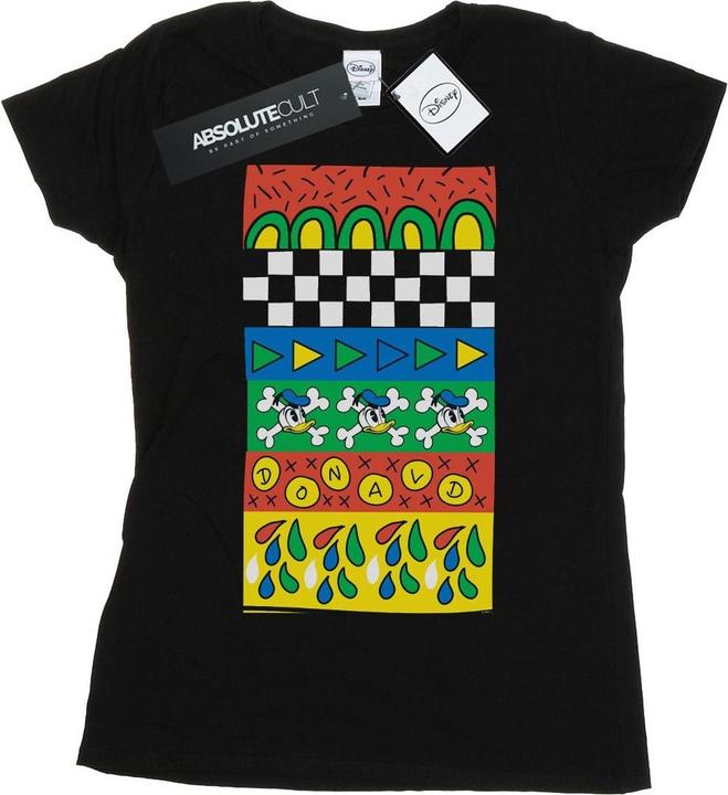 Actual product image Disney Womens/Ladies Donald Duck Vintage Pattern Cotton T-Shirt (L)