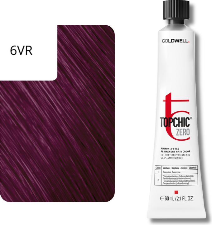 Immagine prodotto Goldwell Topchic Zero - 6VR Biondo Rosso Viola Scuro (6VR - Biondo scuro rosso violaceo)