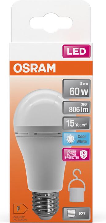 Image du produit Osram AMPOULES À LED RECHARGEABLES 8W 840 E27 (E27, 8 W, 806 lm, 6 x, F)