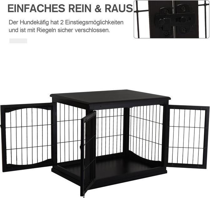 Produktbild Swisshandel24 Hundehütte Hundehaus Transportbox mit Tischoberfläche Kleintierkäfig für Innen Hundebox Tierkäfig Ha (Hund, Reflektoren, Faltbar)