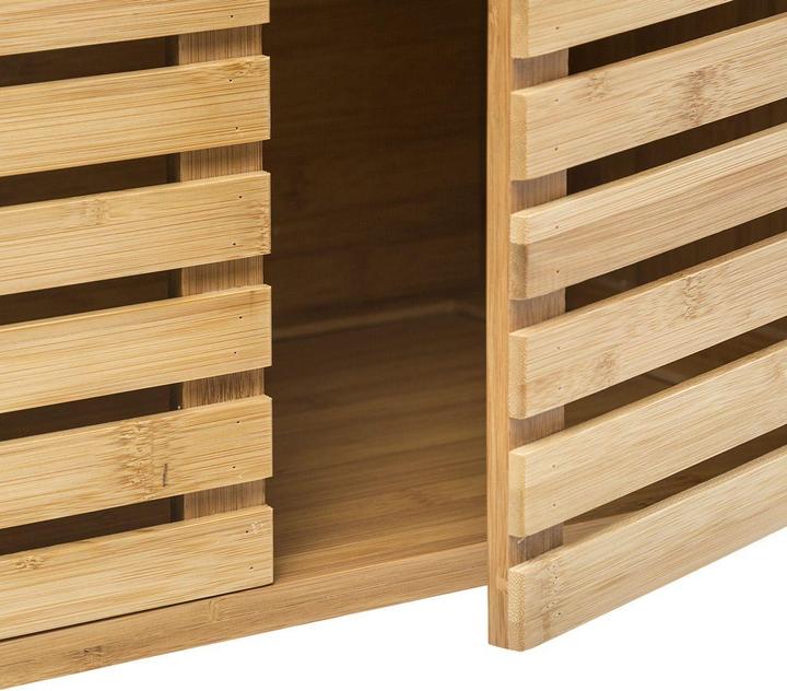 Actual product image 5Five Bamboo bathroom cabinet with cut-out (80 x 28 x 60 cm)