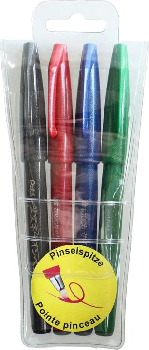 Immagine prodotto Pentel Penna segno pennello, penna in fibra (Multicolore, 1 x)