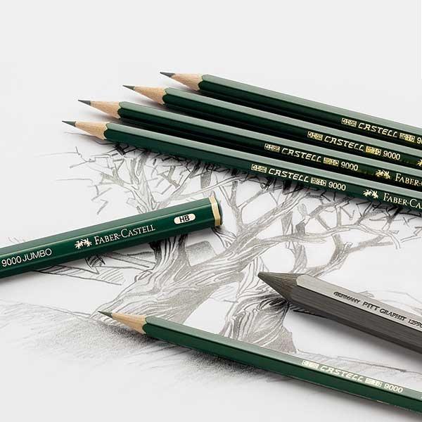 Actual product image Faber-Castell 9000 (2 mm, HB, B, 2B, 4B, 6B, 8B, 6 x)