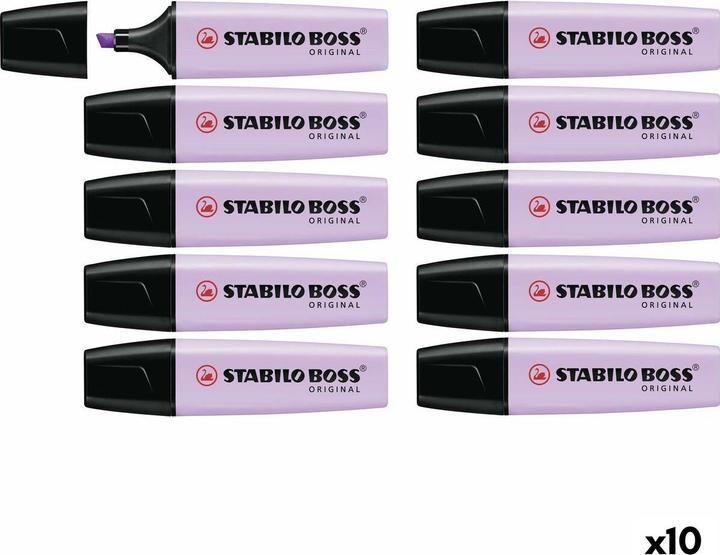 Productafbeelding STABILO Markeerstift - BOSS ORIGINAL Pastel - Set van 10 - Paarse glans (Paars, 5 mm, 10 x)