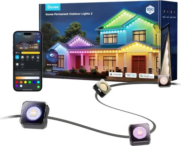 Productafbeelding Govee Permanente buitenlampen 2 - 30M (480 lm, IP67)