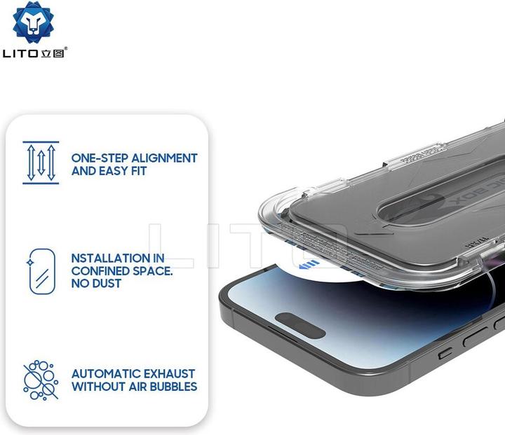Immagine prodotto Lito Vetro blindato privacy incluso strumento di installazione (1 Pezzo/i, Apple iPhone 15 Pro)