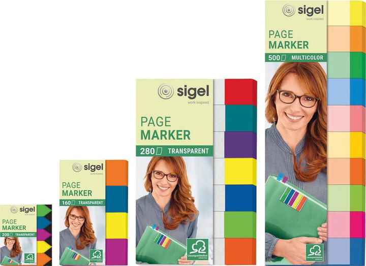 Image du produit Sigel Notes repositionnables Transparent (20 x 50 mm)