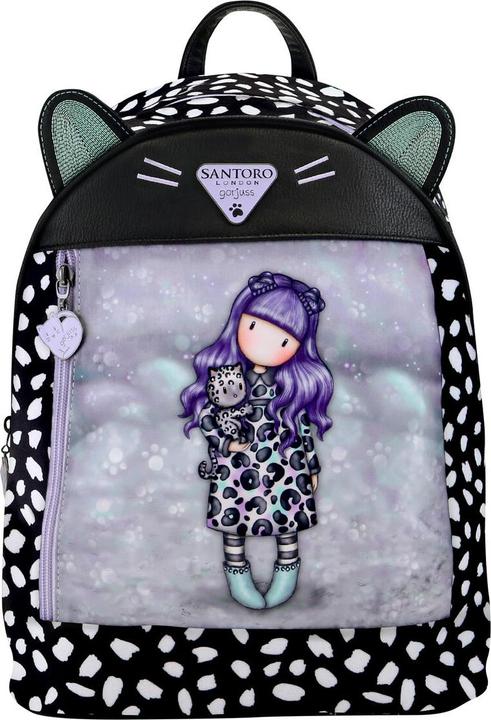 Image du produit Gorjuss Sac à dos décontracté Smitten kitten Noir Blanc (25,5 x 3x 10 cm)