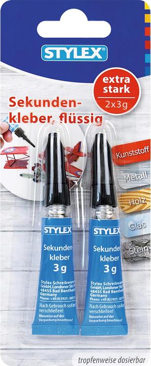 Produktbild Stylex Sekundenkleber, 2St. (3 g, 3 ml)