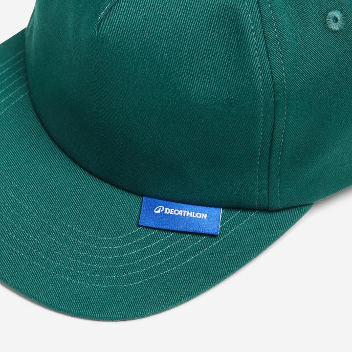 Image du produit Decathlon Casquette 6 Pan à visière plate, vert