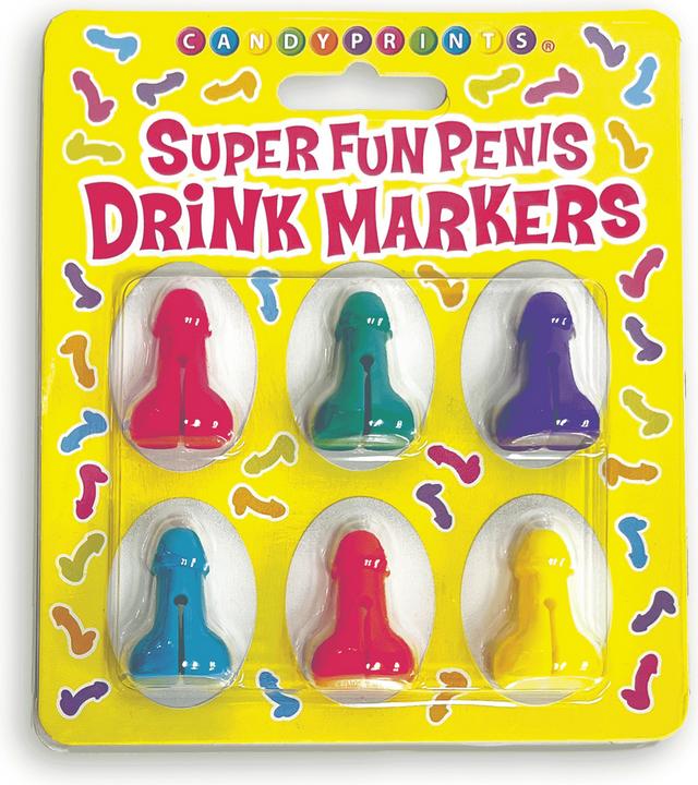 Immagine prodotto Little Genie Productions Super Fun Penis - Cocktail Markers - Set of 6