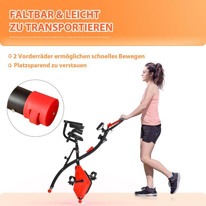 Immagine prodotto Swisshandel24 Home trainer 2-in-1 Display LCD, pieghevole, 8 livelli di resistenza magnetica regolabile, 1 paio