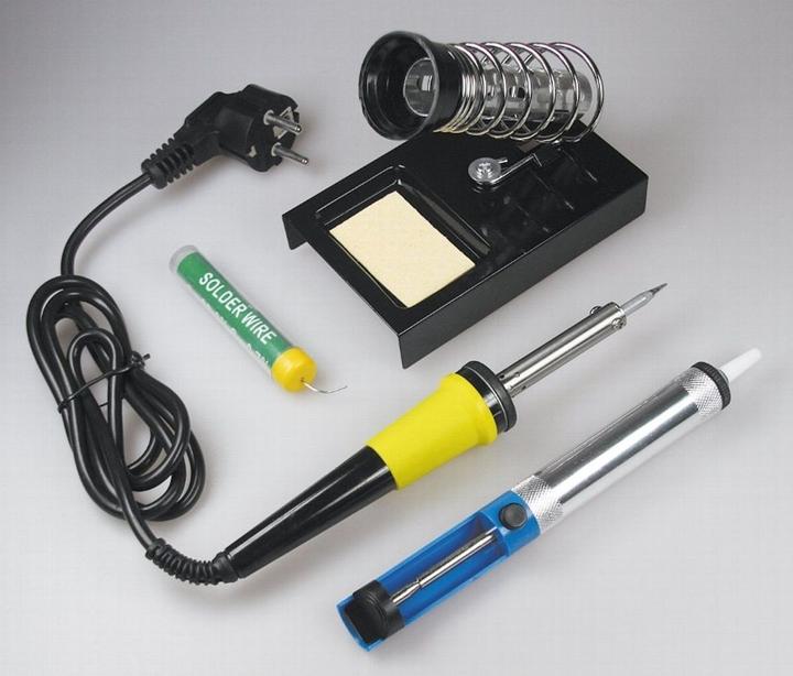Actual product image König Design Soldering set "Study CT 2" 4 pieces Soldering iron Stand Solder Solder Pump