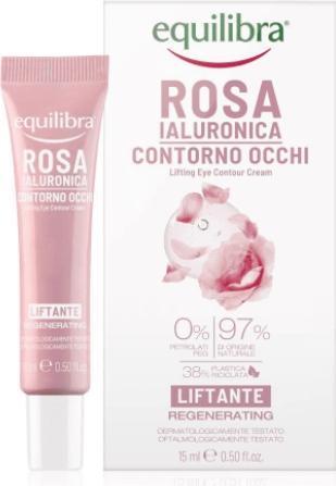 Produktbild Equilibra EQUILIBRA Rosa Regenerating Lifting Eye Contour Cream różany liftingujący krem pod oczy z kwasem hia (15 ml)
