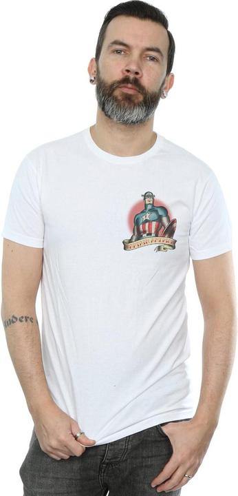 Produktbild Captain America Tattoo Breast Print TShirt (XL)