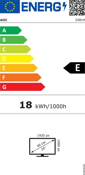 Energie-Label AOC 24b1h (1920 x 1080 Pixel, 23.60")