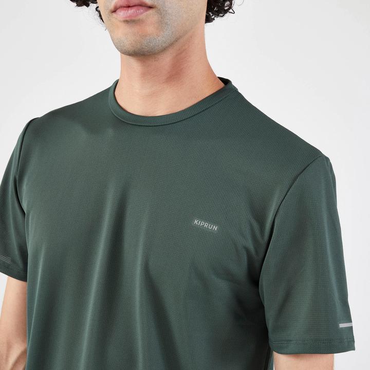 Immagine prodotto Kiprun Maglietta da running traspirante a maniche corte da uomo - Run 500 Dry verde scuro (L)
