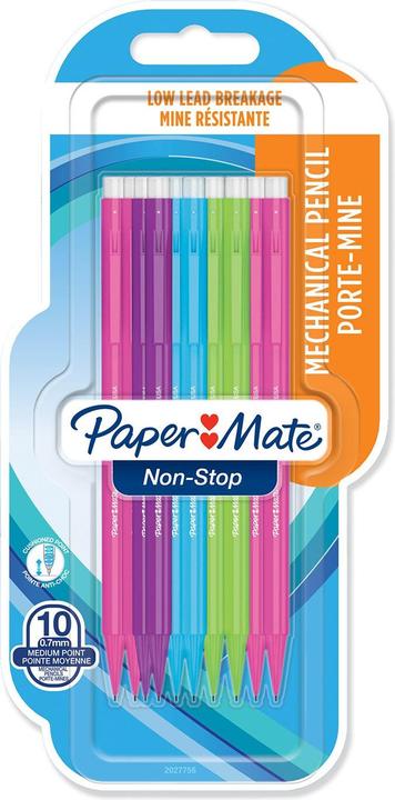 Image du produit Paper Mate Crayon à mine fine Non-Stop 10er 0,7mm Blister (0.70 mm, HB, 10 x)