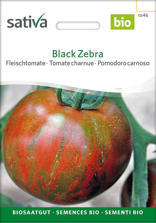 Produktbild Sativa Black Zebra – Fleischtomate Bio (Gemüsesamen)
