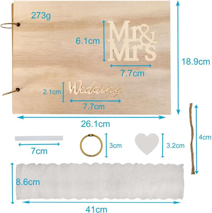 Image du produit Intirilife Livre de mariage Mr & Mrs Vintage DIY