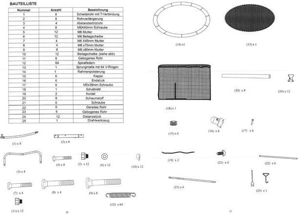 Produktbild Jumpking Ersatzteile Trampolin 305cm
