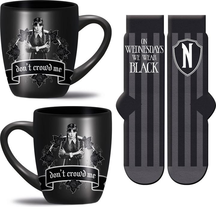 Actual product image Pyramid Wednesday Set Mug and Socks Wear Black (315 ml, 1 x)