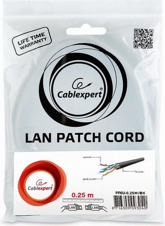 Actual product image Gembird Patch cable (UTP, CAT6, 0.25 m)