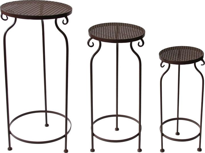 Produktbild HTI-Living Blumenständer 3er Set Braun Celia