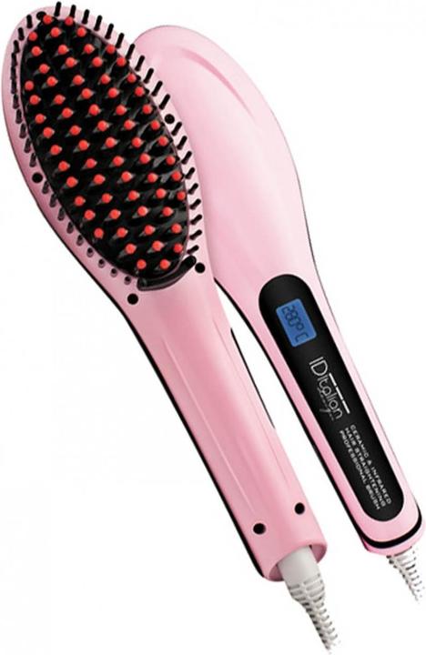 Actual product image ID Italian Design Hair Straightening Brush Straightening Brush