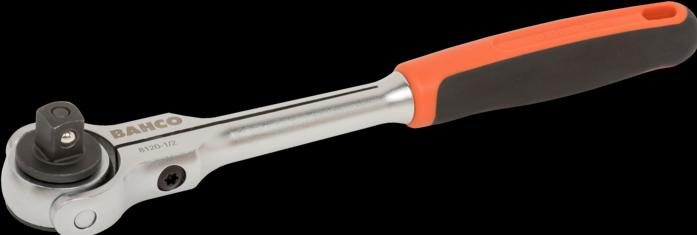 Produktbild Bahco 1/2" Umschaltknarre mit Schwenkkopf, 72 Zähnen und 5°-Rückschwenkwinkel, 266 mm (1/2")